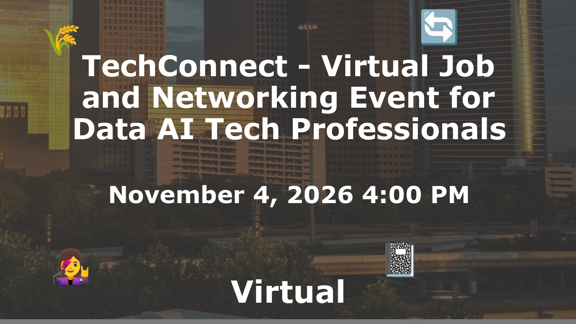 TechConnect - Virtual Job and Networking Event for Data AI Tech Professionals event image